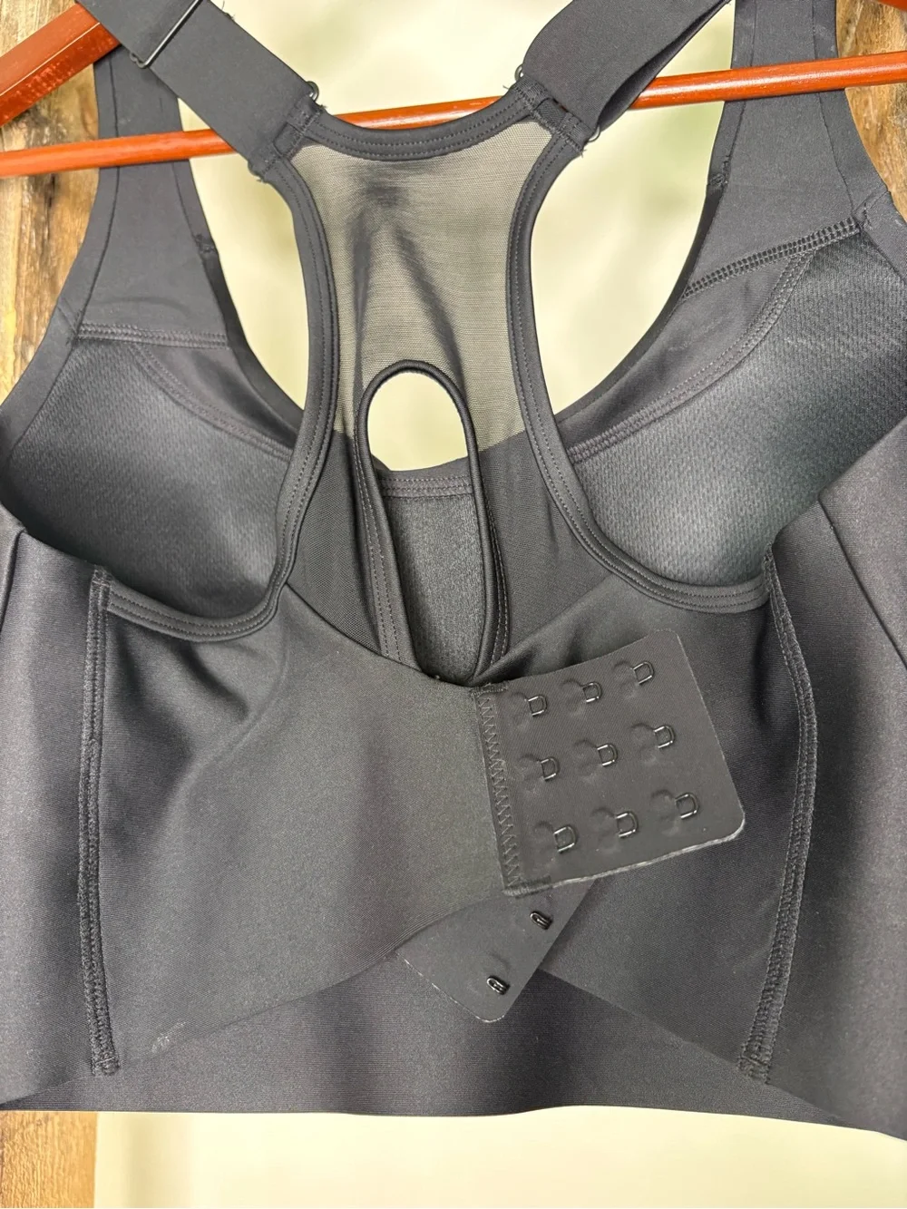 ALO Yoga Women's Black Mesh Back High-Support Sports Bra
